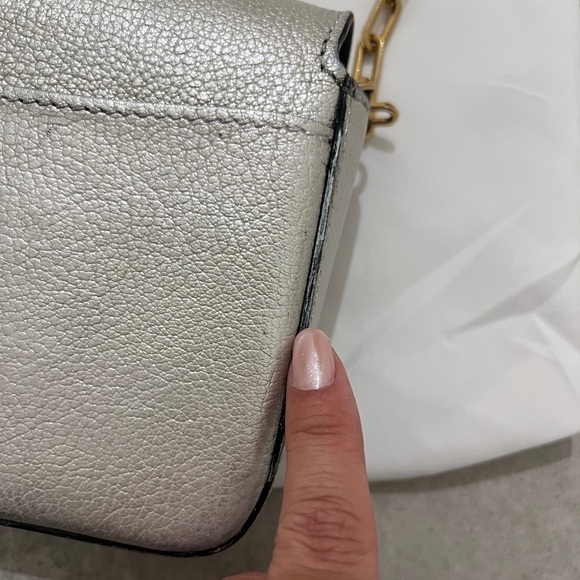 Burberry Silver Leather D-Ring Crossbody Bag - Picture 6 of 11